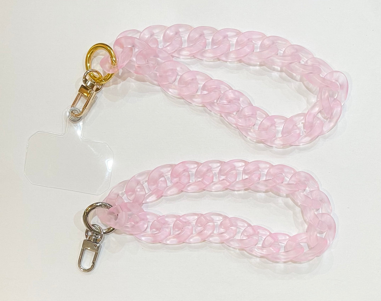 Pink Translucent Wristlet
