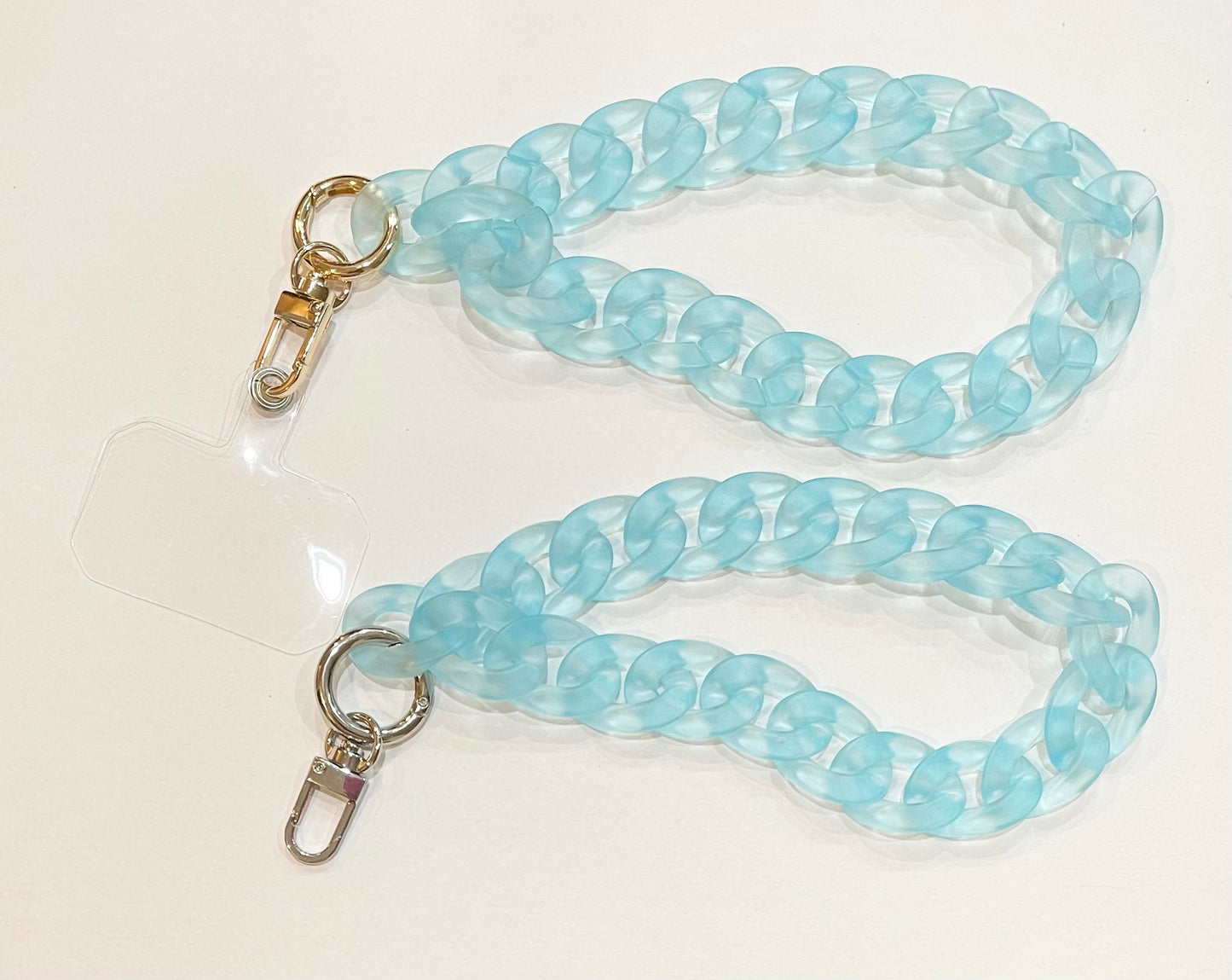 Turquoise Translucent Matte Wristlet