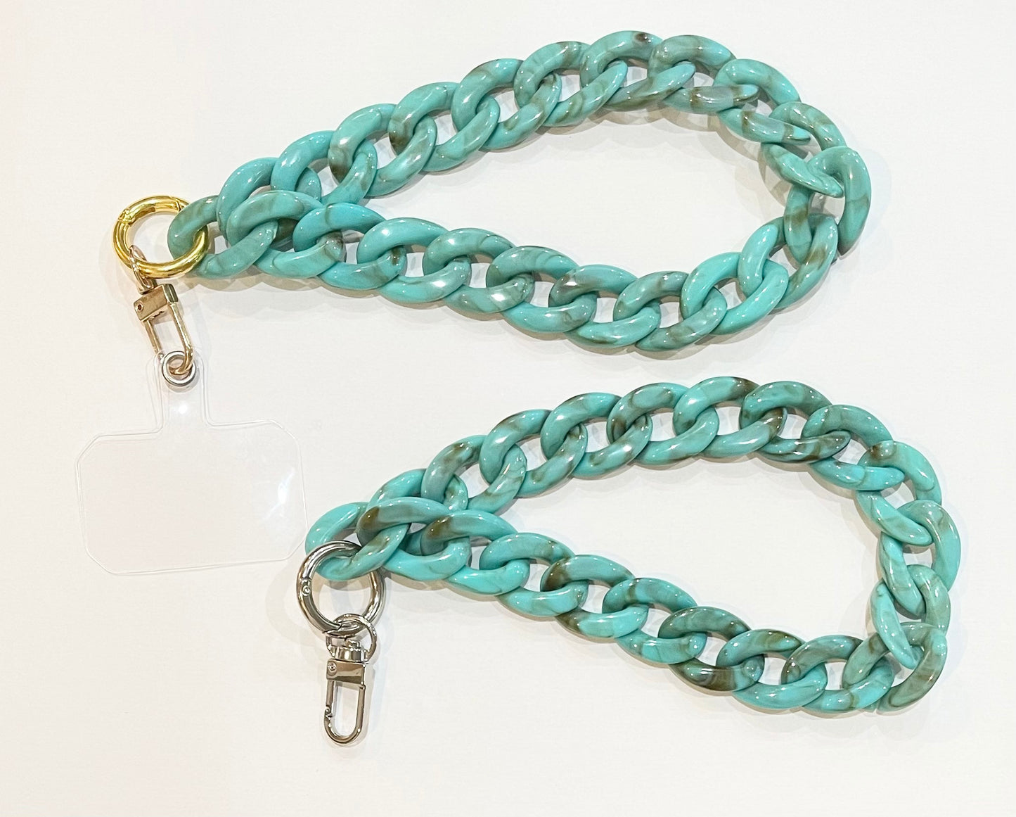 Marbled Turquoise Wristlet