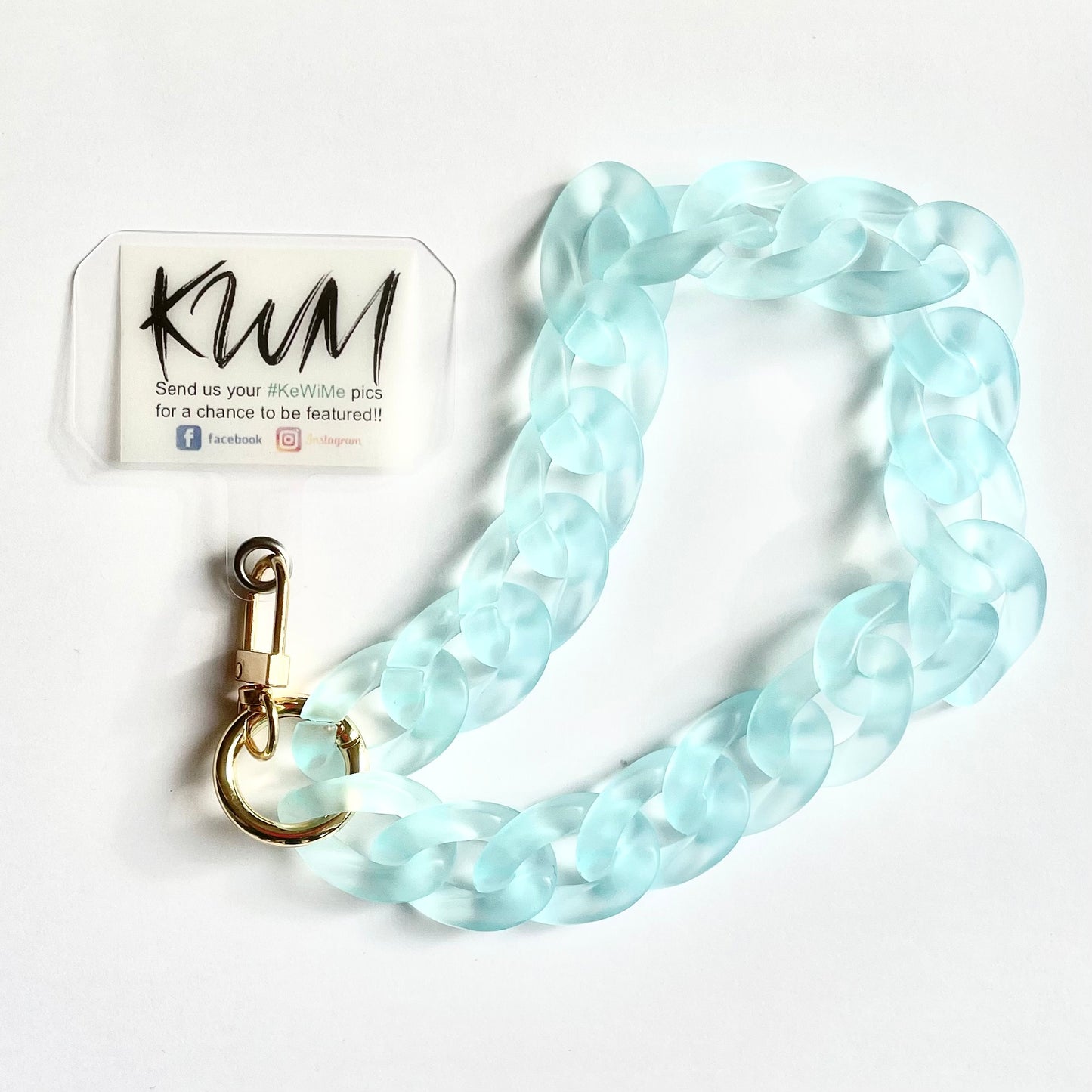 Turquoise Translucent Matte Wristlet